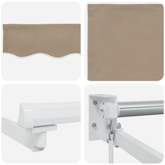 Copertină retractabilă manuală Bej 3,5 x 2 m - WALTI WALTI