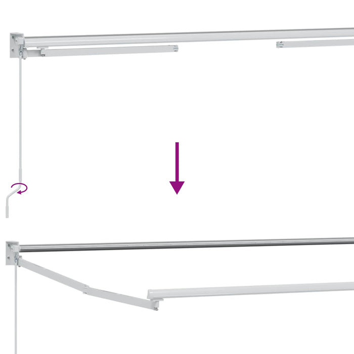 Copertină retractabilă manuală Bej 3,5 x 2 m - WALTI WALTI