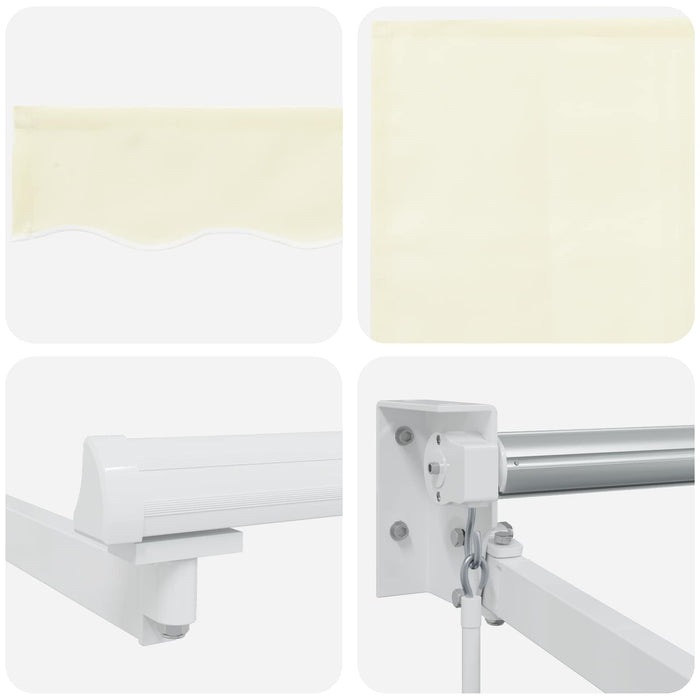 Copertină retractabilă manuală Crem 4 x 2 m - WALTI WALTI