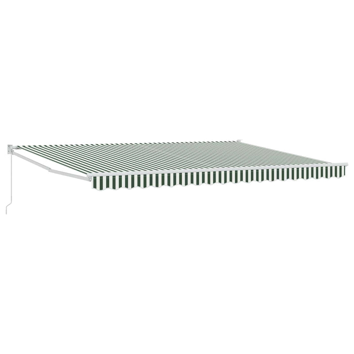 Copertină retractabilă Verde și alb 4 x 2 m WALTI
