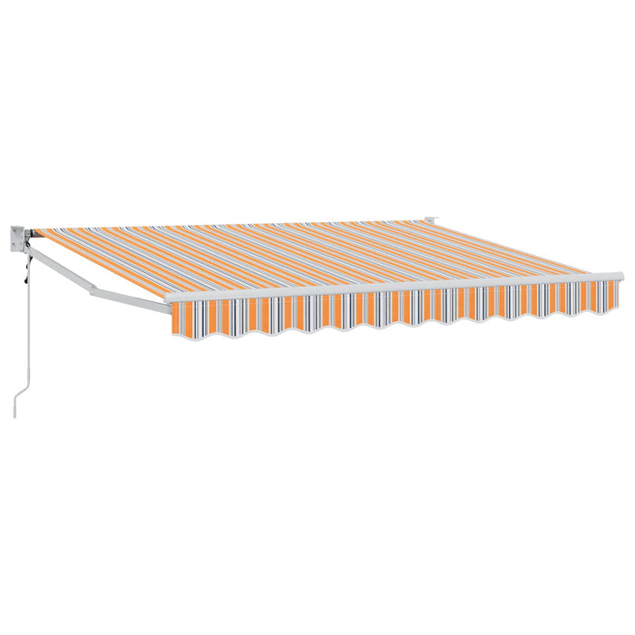 Copertină retractabilă Portocaliu, Gri și Albastru 3,5 x 2 m WALTI