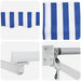 Cort electric retractabil Albastru și Alb 4 x 2 m - WALTI WALTI