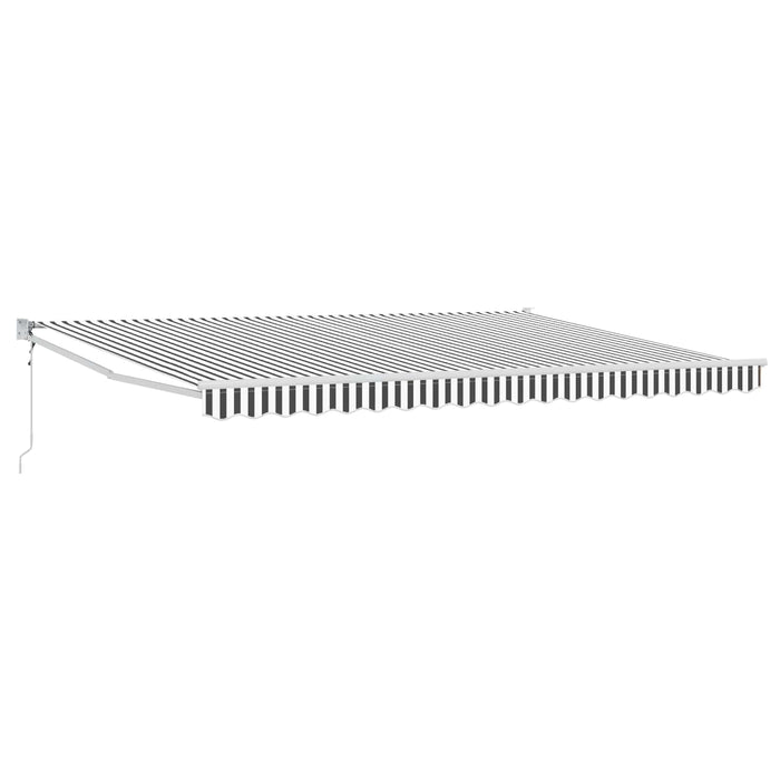 Cort electric retractabil Antracit și Alb 4 x 2 m - WALTI WALTI