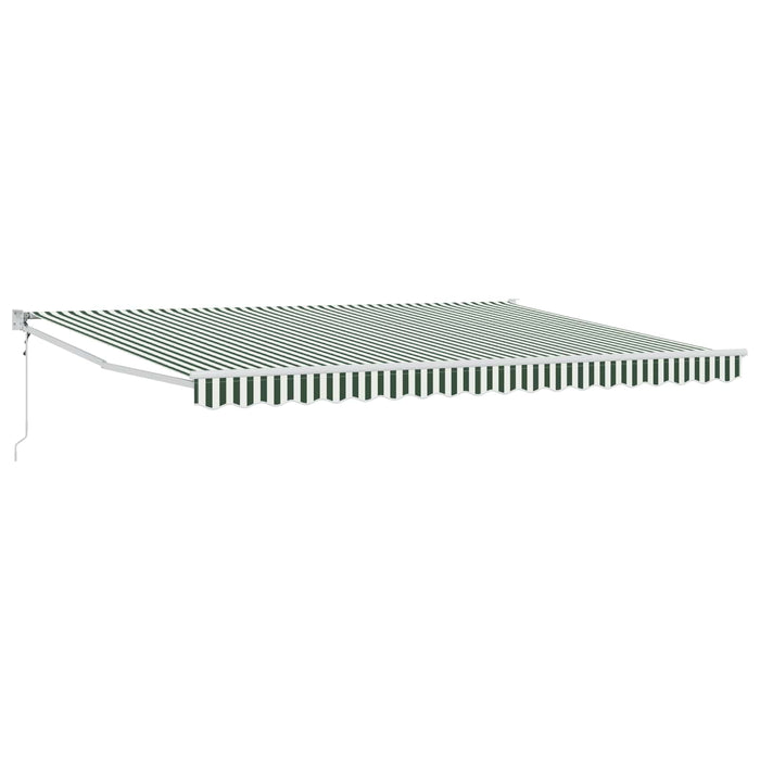Copertină Verde și alb 4 x 2 m Poliester și metal WALTI
