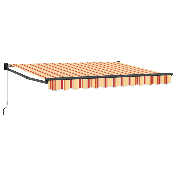 Copertină retractabilă Galben, Portocaliu și Alb 3,5 x 2 m WALTI