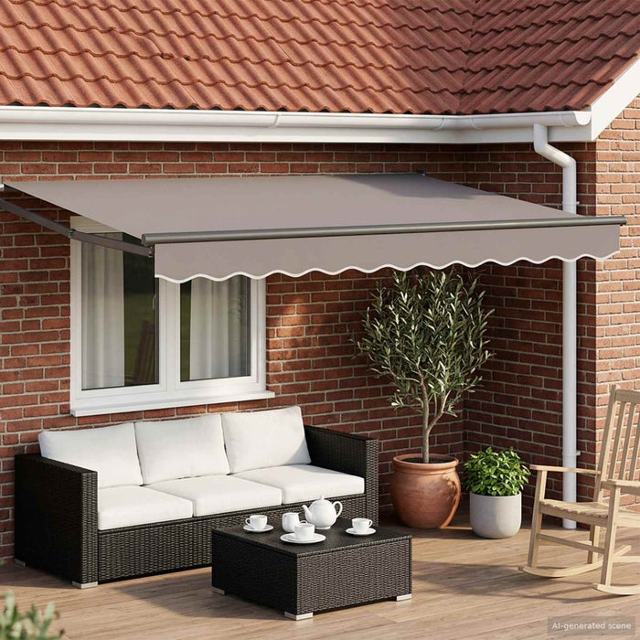 Copertină retractabilă Gri deschis 3,5 x 2 m WALTI