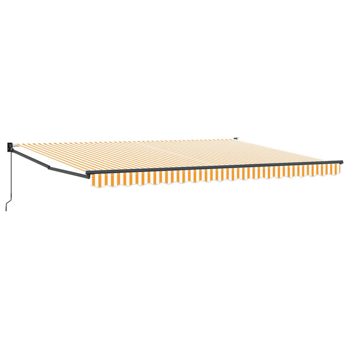 Copertină retractabilă manuală Galben și alb 4 x 2 m - WALTI WALTI