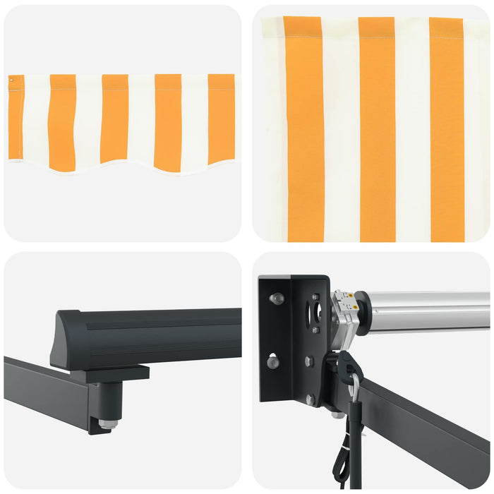 Cort electric retractabil Galben și alb 3 x 2 m - WALTI WALTI
