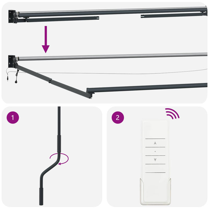 Cort electric retractabil Galben și alb 3 x 2 m - WALTI WALTI
