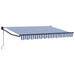 Cort electric retractabil Albastru și Alb 3,5 x 2 m - WALTI WALTI