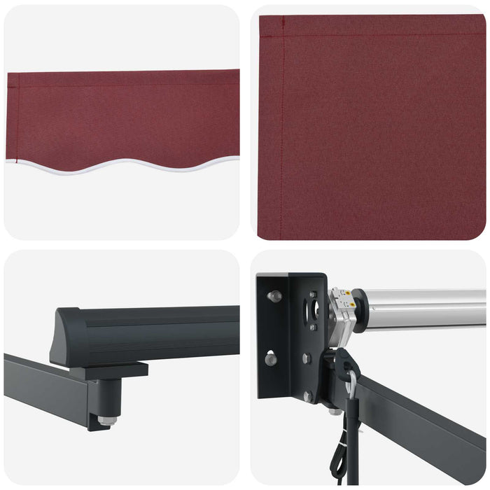 Cort electric retractabil Burgundy 3,5 x 2 m - WALTI WALTI