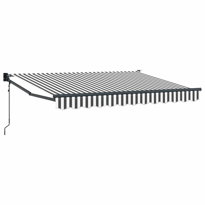 Cort electric retractabil Antracit și Alb 3,5 x 2 m - WALTI WALTI