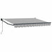 Cort electric retractabil Antracit și Alb 3,5 x 2 m - WALTI WALTI