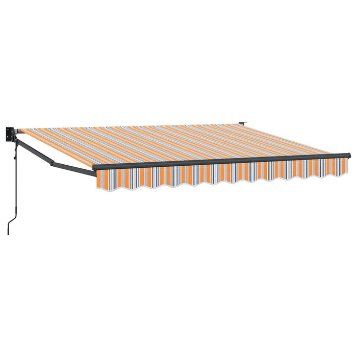 Copertină retractabilă Portocaliu, Gri și Albastru 3,5 x 2 m WALTI