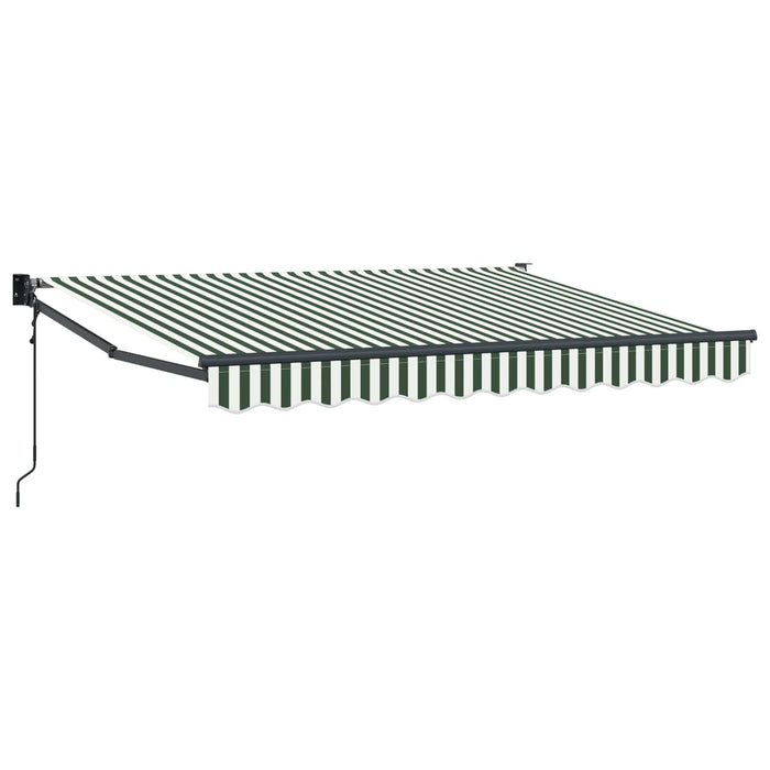 Copertină Verde și alb 3,5 x 2 m Poliester și metal WALTI