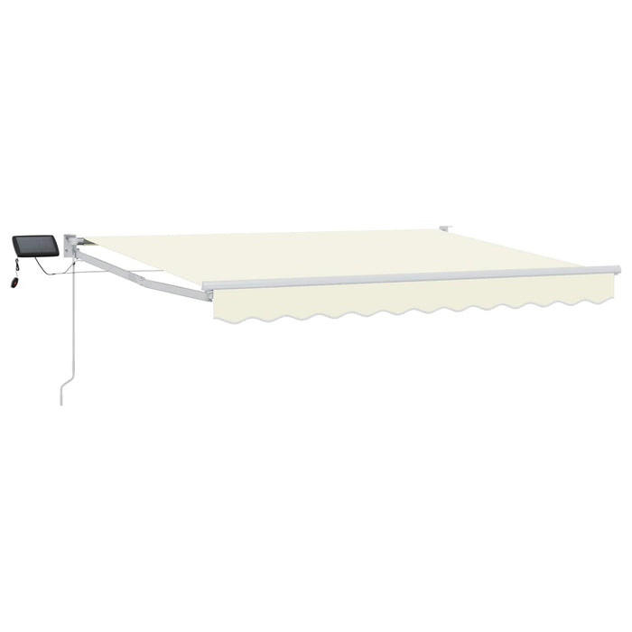Marchiză retractabilă manuală cu led-uri Crema și Alb 2,5 x 2 m - WALTI WALTI