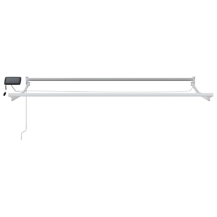 Marchiză retractabilă manuală cu led-uri Bej și Alb 3,5 x 2 m - WALTI WALTI