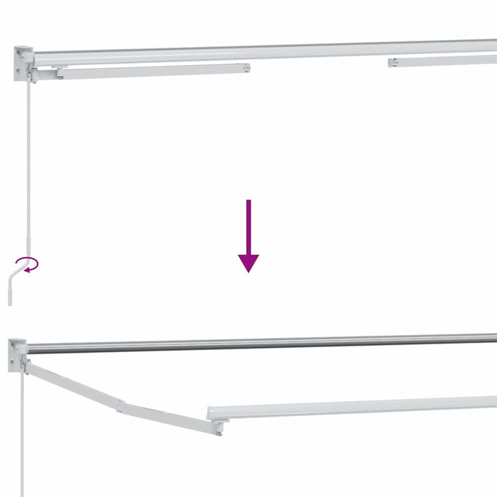 Marchiză retractabilă manuală cu led-uri Roșu și Alb 3 x 2,5 m - WALTI WALTI