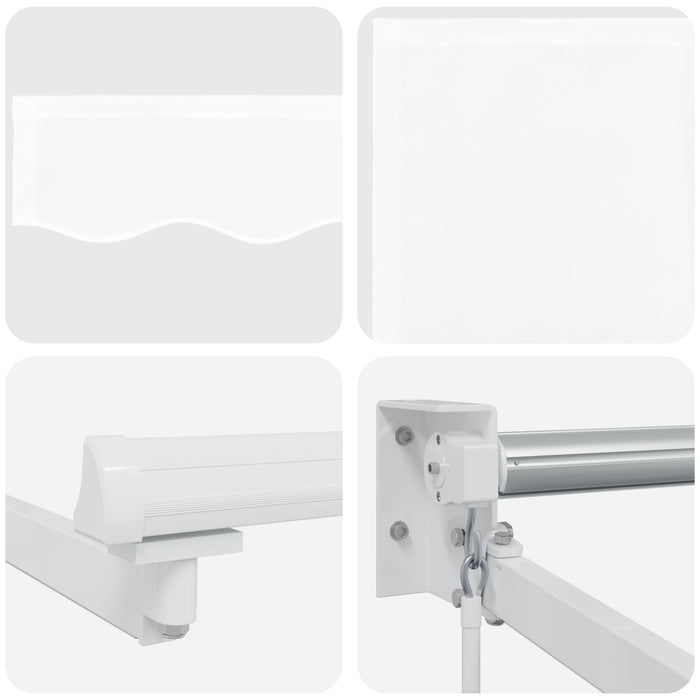 Marchiză retractabilă manuală cu led-uri Alb 3,5 x 2,5 m - WALTI WALTI