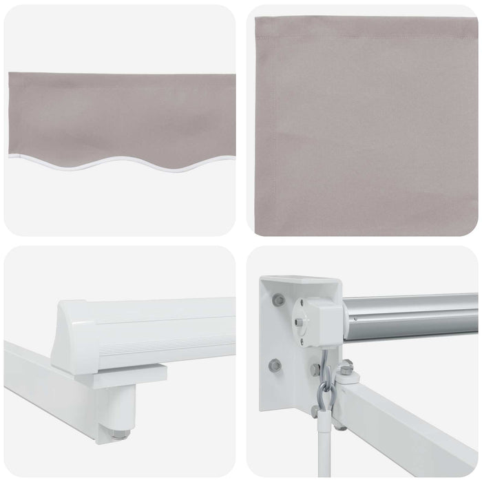 Marchiză retractabilă manuală cu led-uri 3,5 x 2,5 m WALTI