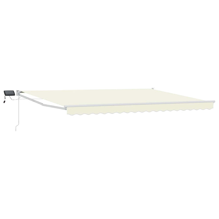 Marchiză retractabilă manuală cu led-uri Crema și Alb 4 × 3 m - WALTI WALTI