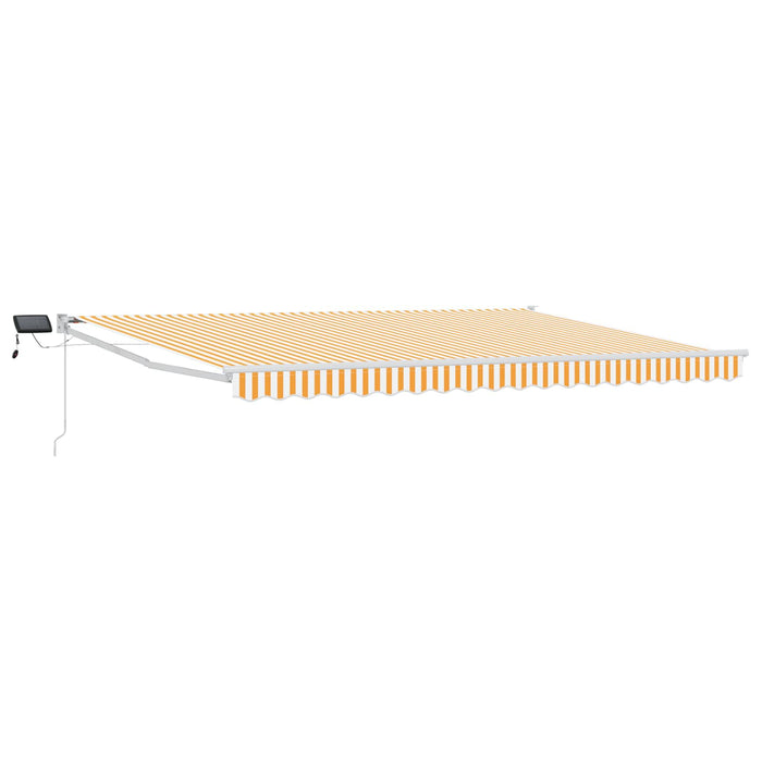 Marchiză retractabilă manuală cu led-uri Galben și alb 4 × 3 m - WALTI WALTI