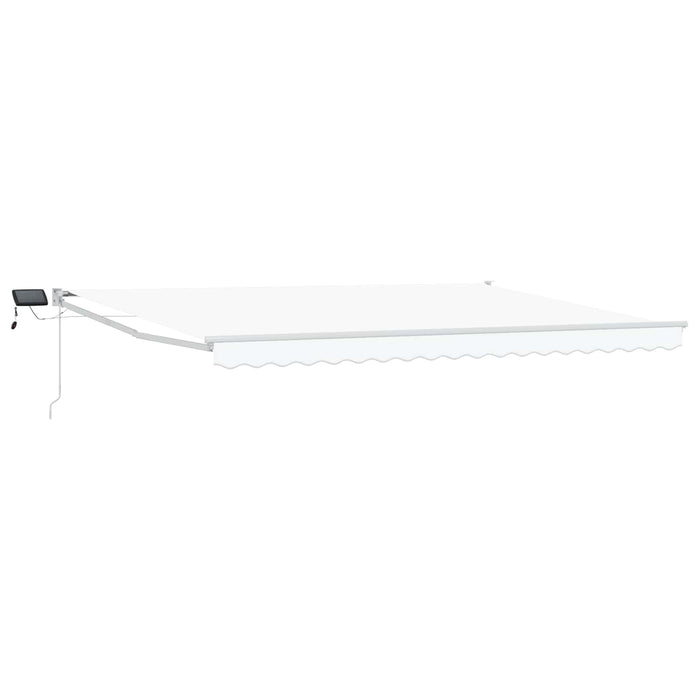 Marchiză retractabilă manuală cu led-uri Alb 4,5 × 3 m - WALTI WALTI