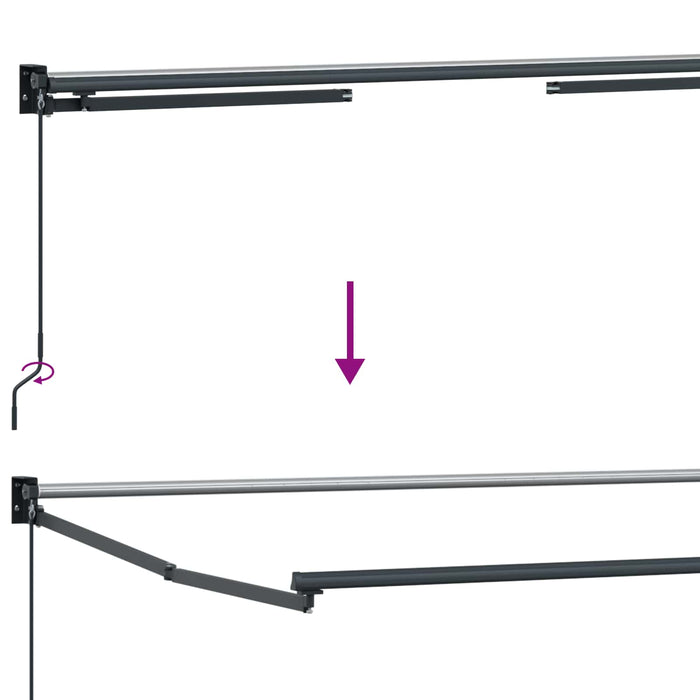 Marchiză retractabilă manuală cu led-uri 3 x 2 m - WALTI WALTI