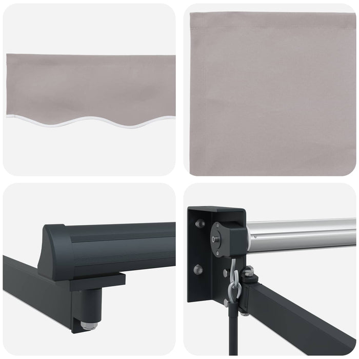 Marchiză retractabilă manuală cu led-uri 3,5 x 2 m - WALTI WALTI