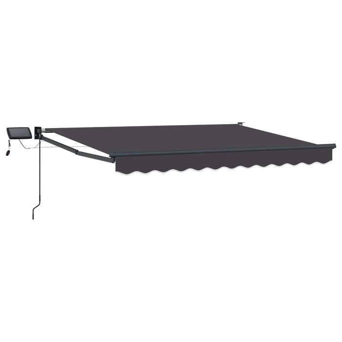 Marchiză retractabilă manuală cu led-uri Antracit 3 x 2,5 m - WALTI WALTI