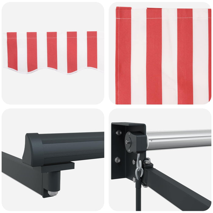 Marchiză retractabilă manuală cu led-uri 3 x 2,5 m WALTI
