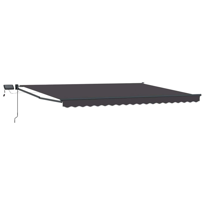 Marchiză retractabilă manuală cu led-uri Antracit 4 × 3 m - WALTI WALTI