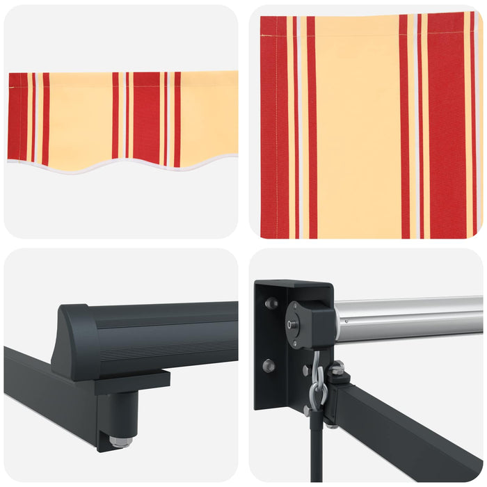 Marchiză retractabilă manuală cu led-uri Multicolour 4 × 3 m - WALTI WALTI