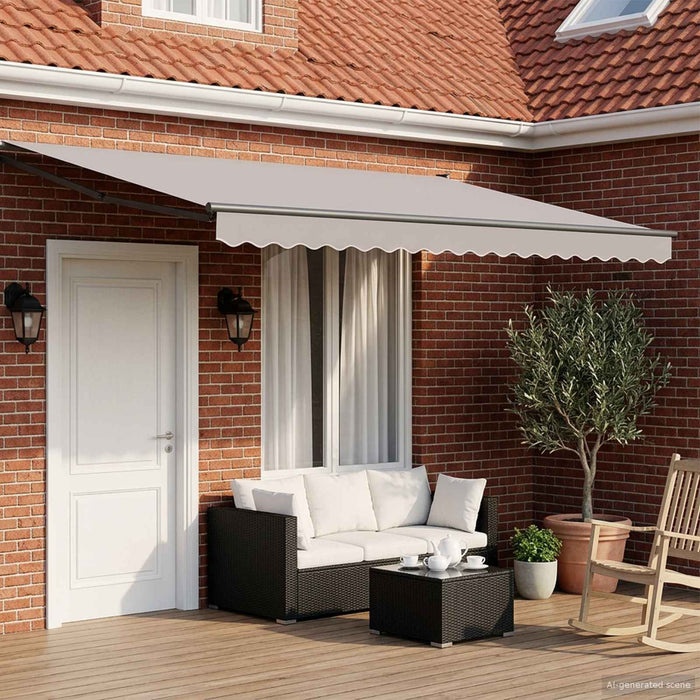 Marchiză retractabilă manuală cu led-uri 4,5 × 3 m WALTI