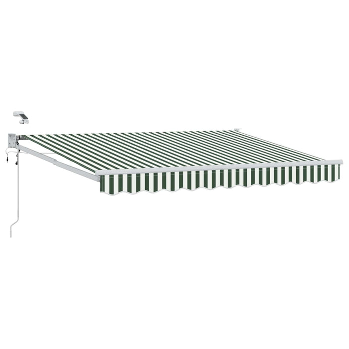 Cort electric retractabil Verde și alb 2,5 x 2 m WALTI