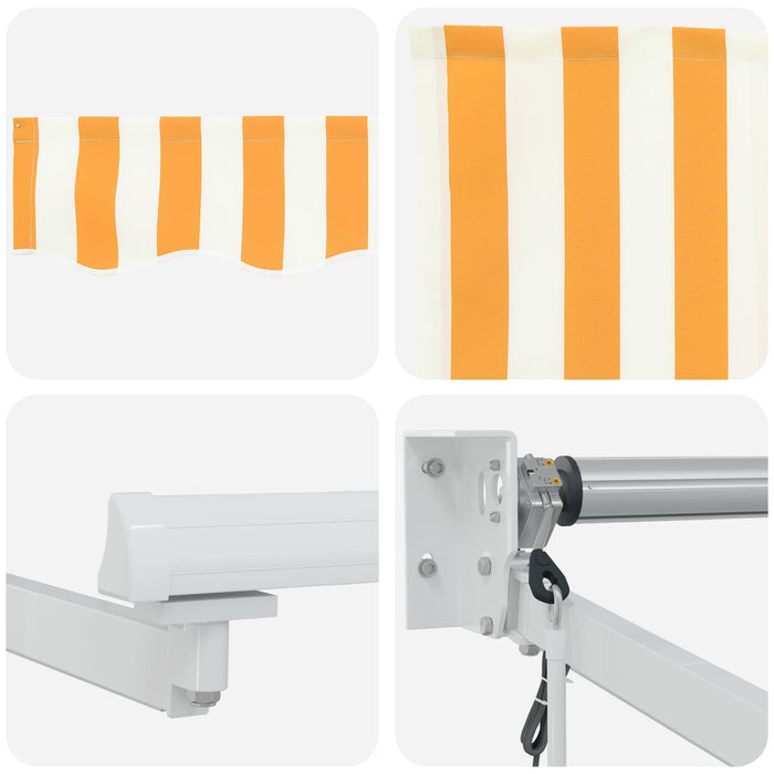 Cort electric retractabil Galben și alb 3 x 2 m - WALTI WALTI