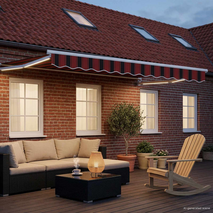 Cort electric retractabil Portocaliu și negru 3,5 x 2 m WALTI