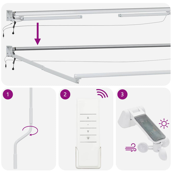 Cort electric retractabil Bej 3,5 x 2 m - WALTI WALTI