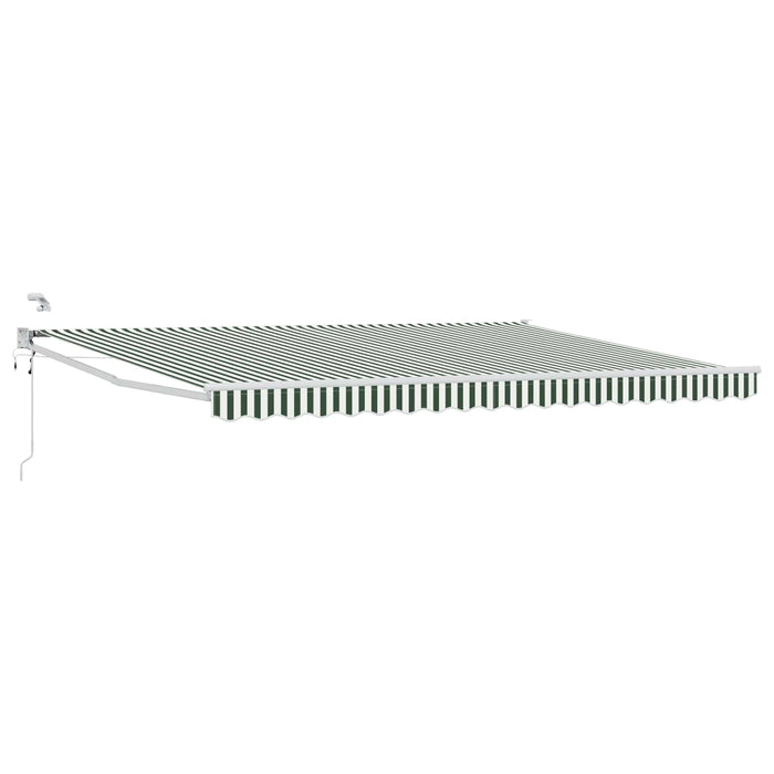 Cort electric retractabil Verde și alb 4 x 2 m WALTI