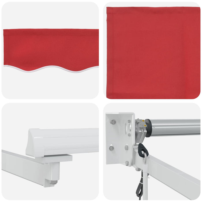 Cort electric retractabil Roșu 3 x 2,5 m - WALTI WALTI