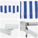 Cort electric retractabil Albastru și Alb 3,5 x 2,5 m - WALTI WALTI