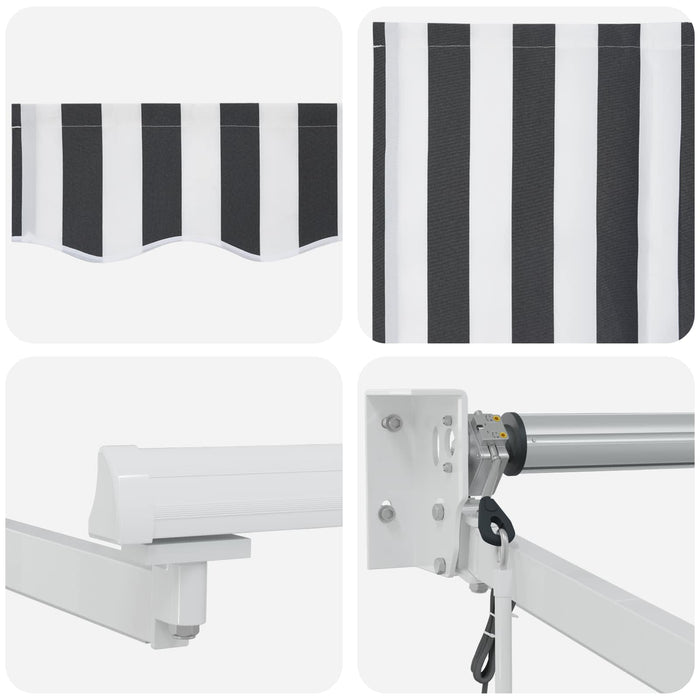 Cort electric retractabil Antracit și Alb 3,5 x 2,5 m - WALTI WALTI