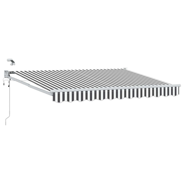 Cort electric retractabil Antracit și Alb 3,5 x 2,5 m - WALTI WALTI