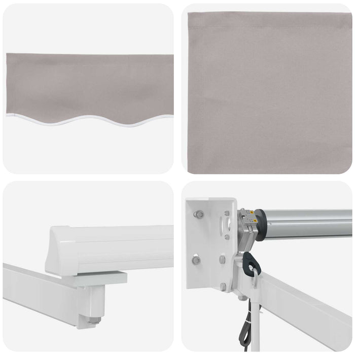 Cort electric retractabil Gri deschis 3,5 x 2,5 m WALTI