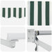 Cort electric retractabil Verde și alb 3,5 x 2,5 m - WALTI WALTI