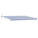 Cort electric retractabil Albastru și Alb 4,5 × 3 m - WALTI WALTI