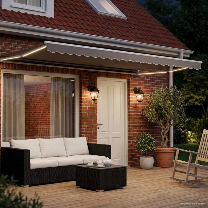 Cort electric retractabil Gri deschis 4,5 × 3 m WALTI