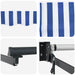 Cort electric retractabil Albastru și Alb 2,5 x 2 m - WALTI WALTI