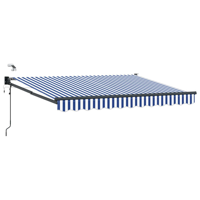 Cort electric retractabil Albastru și Alb 2,5 x 2 m - WALTI WALTI