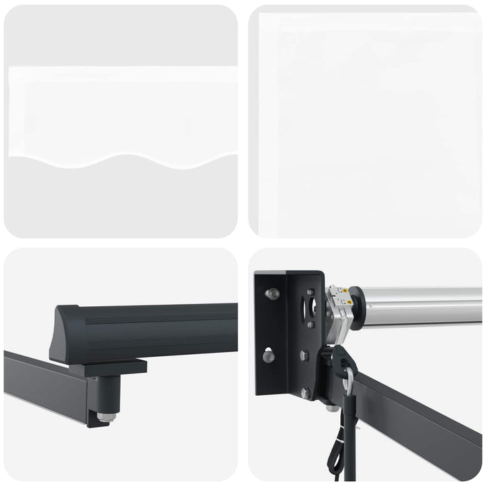 Cort electric retractabil Alb 2,5 x 2 m WALTI